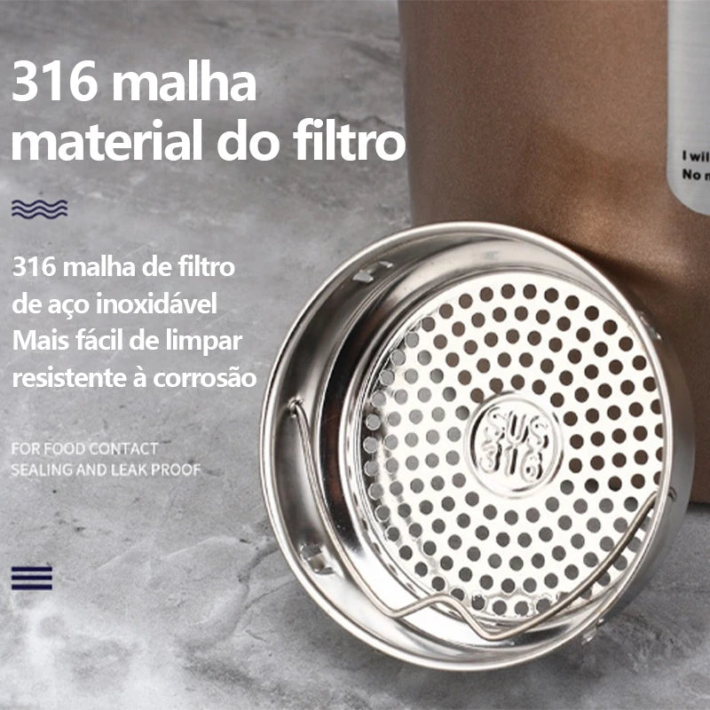 Garrafa Térmica isolada 1000 ml Ideal Para Bebidas Quentes e Fria
