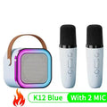 Mini Caixa de Som Karaokê com Microfone