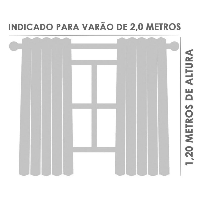 Cortina para Cozinha de Voil com Forro de Microfibra - Conforto e Beleza para o Seu Ambiente - Mega Store