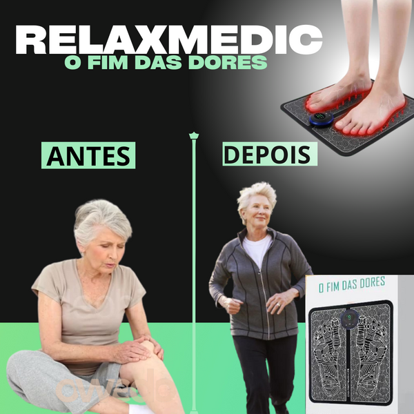 Massageador RelaxMedic® - Reduz Dores e Inchaços - Mega Store