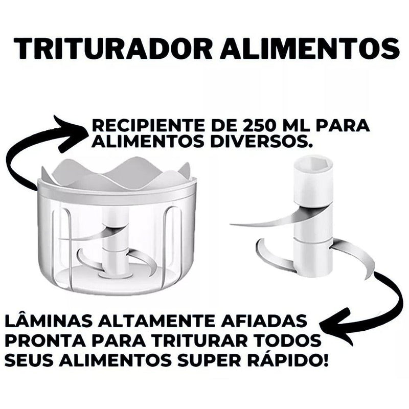 Mini Processador de Alimentos Elétrico - TurboSlice - Mega Store