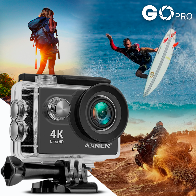 Câmera de Ação Profissional Portátil 4K Ultra HD 60FPS - Estilo Go Pro - Mega Store