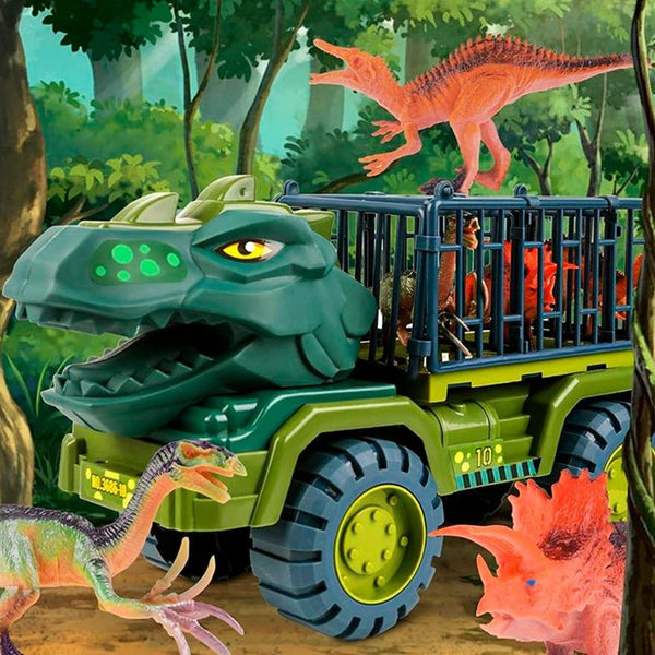 Carrinho Dinossauro Rex + Brinde (12 Dinossauros) - Mega Store